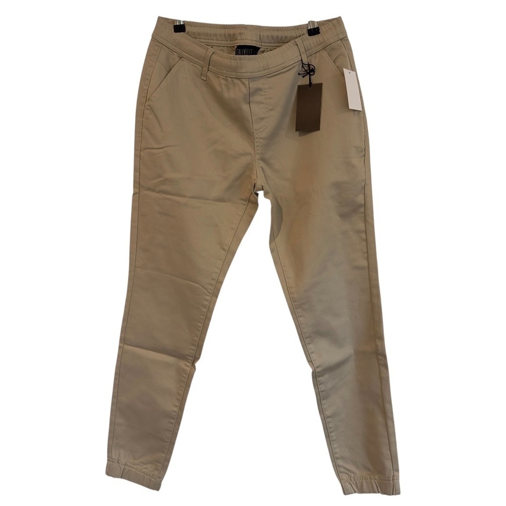 Caliville Mens‎ Jogger Pants Deeper Stone Khaki Tapered ST-6065DSM Medium NWT